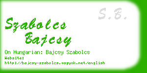 szabolcs bajcsy business card